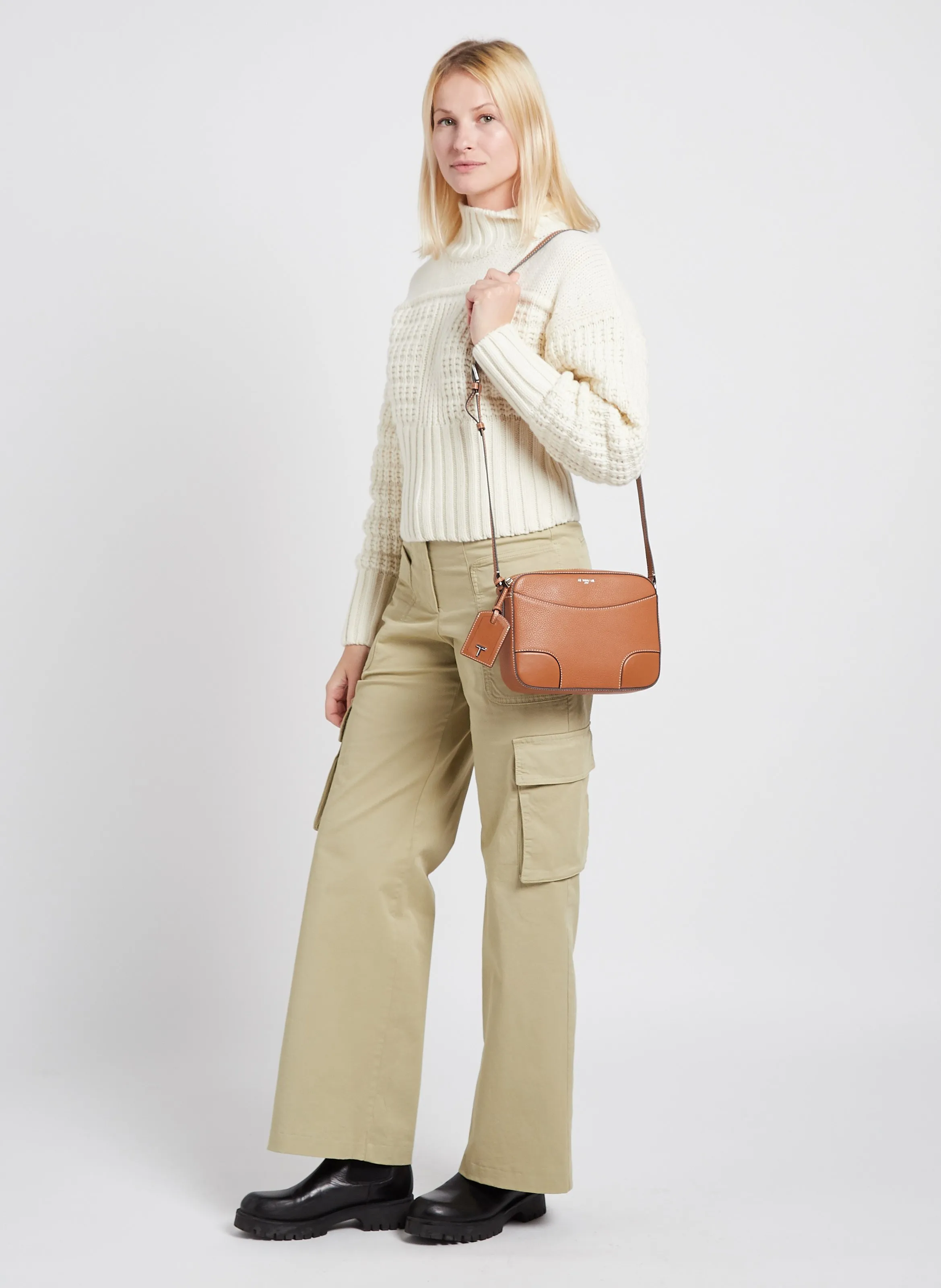  LE TANNEUR   ROMY - Borsa a tracolla in pelle martellata | Marrone