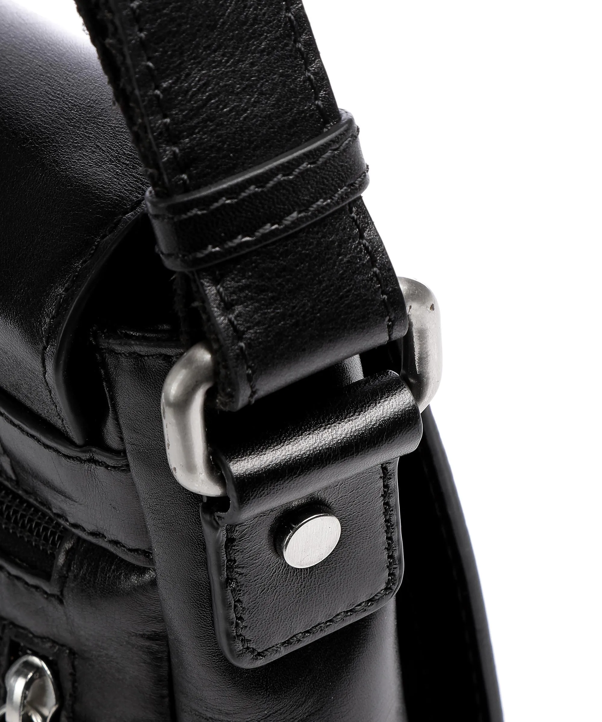  Leonhard Heyden Cambridge Borsa a tracolla pelle di vacchetta pull-up nero  