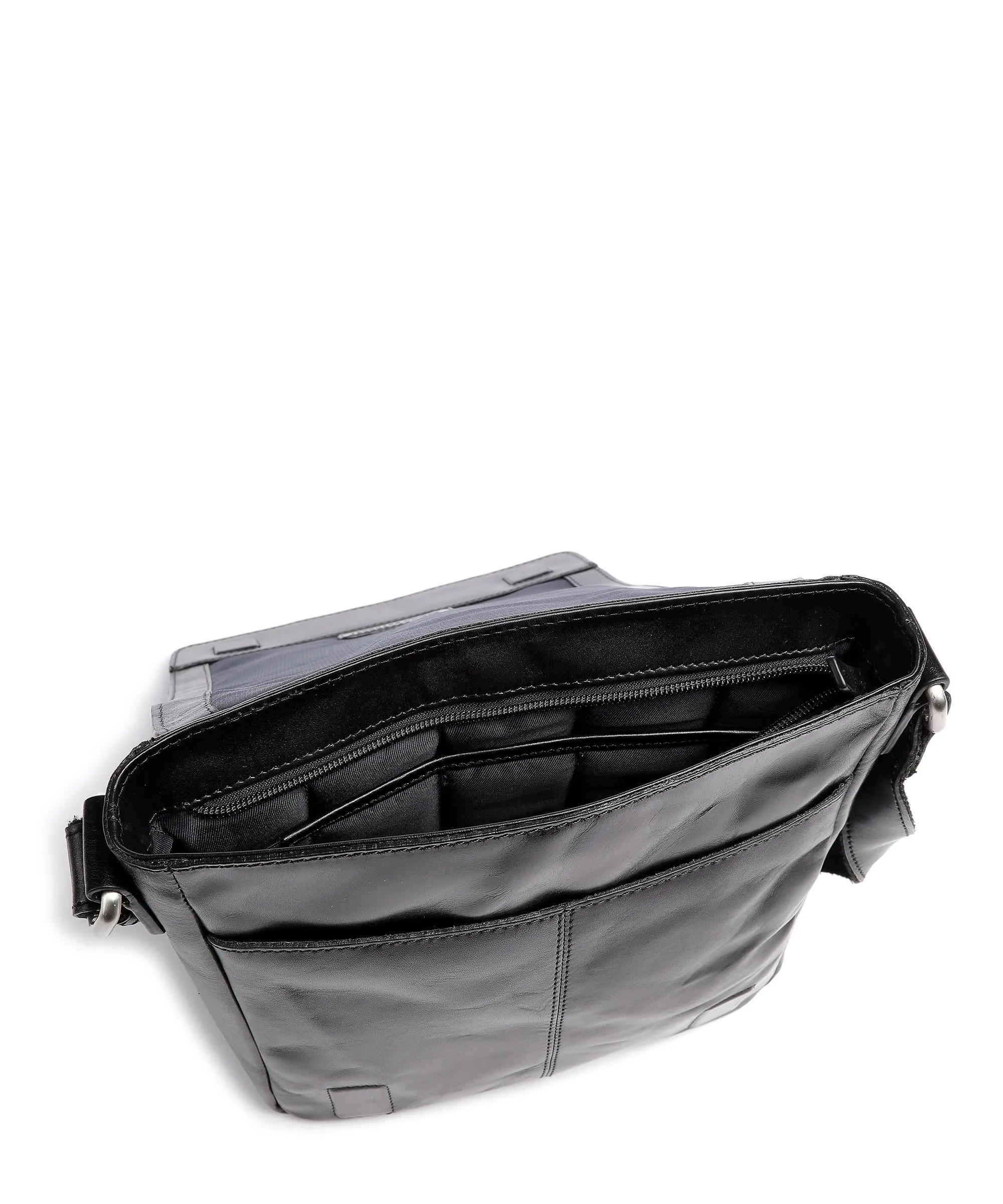  Leonhard Heyden Cambridge Borsa a tracolla pelle di vacchetta pull-up nero  