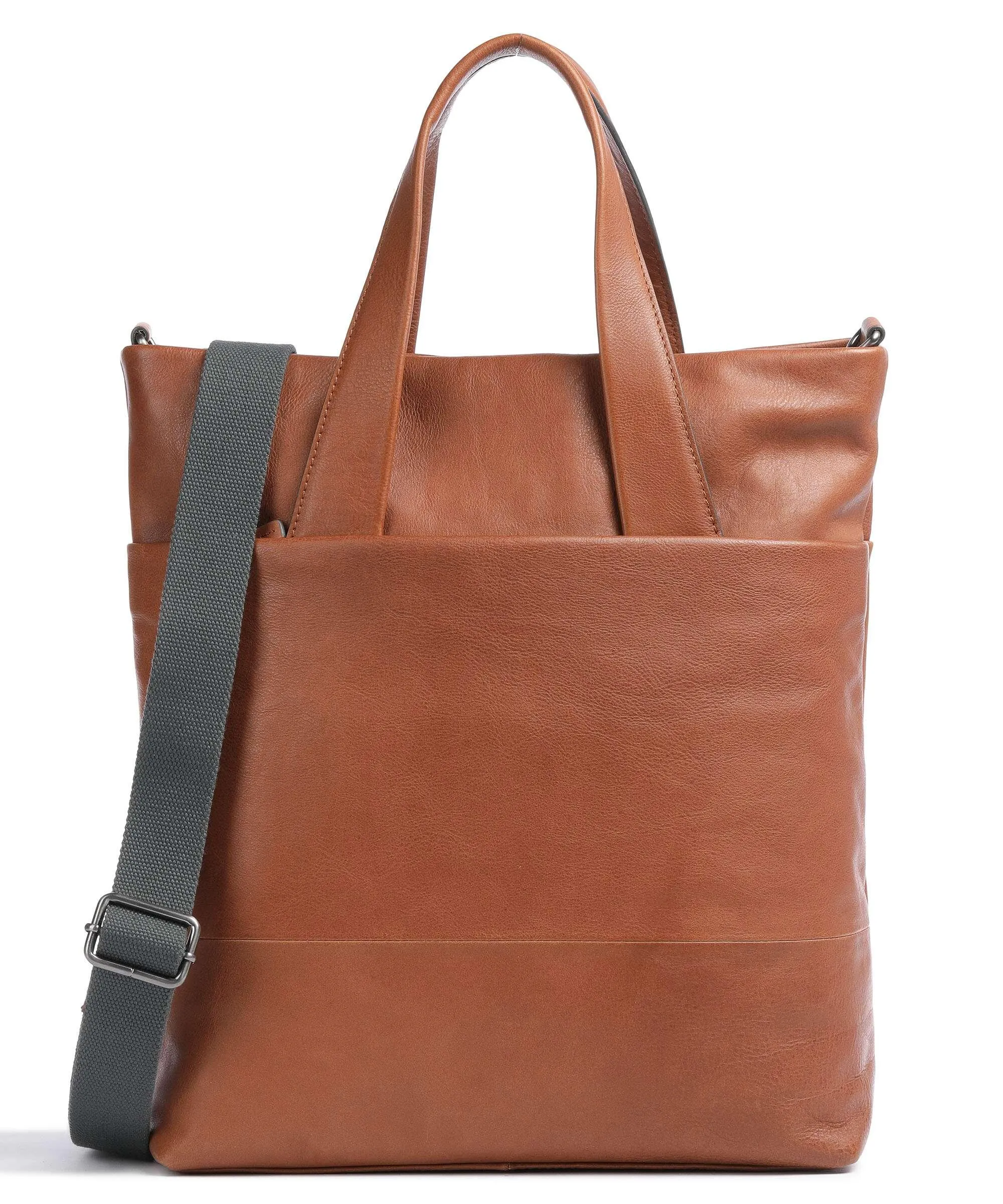  Leonhard Heyden Hamburg Borsa a mano 14″ morbida pelle bovina marrone  