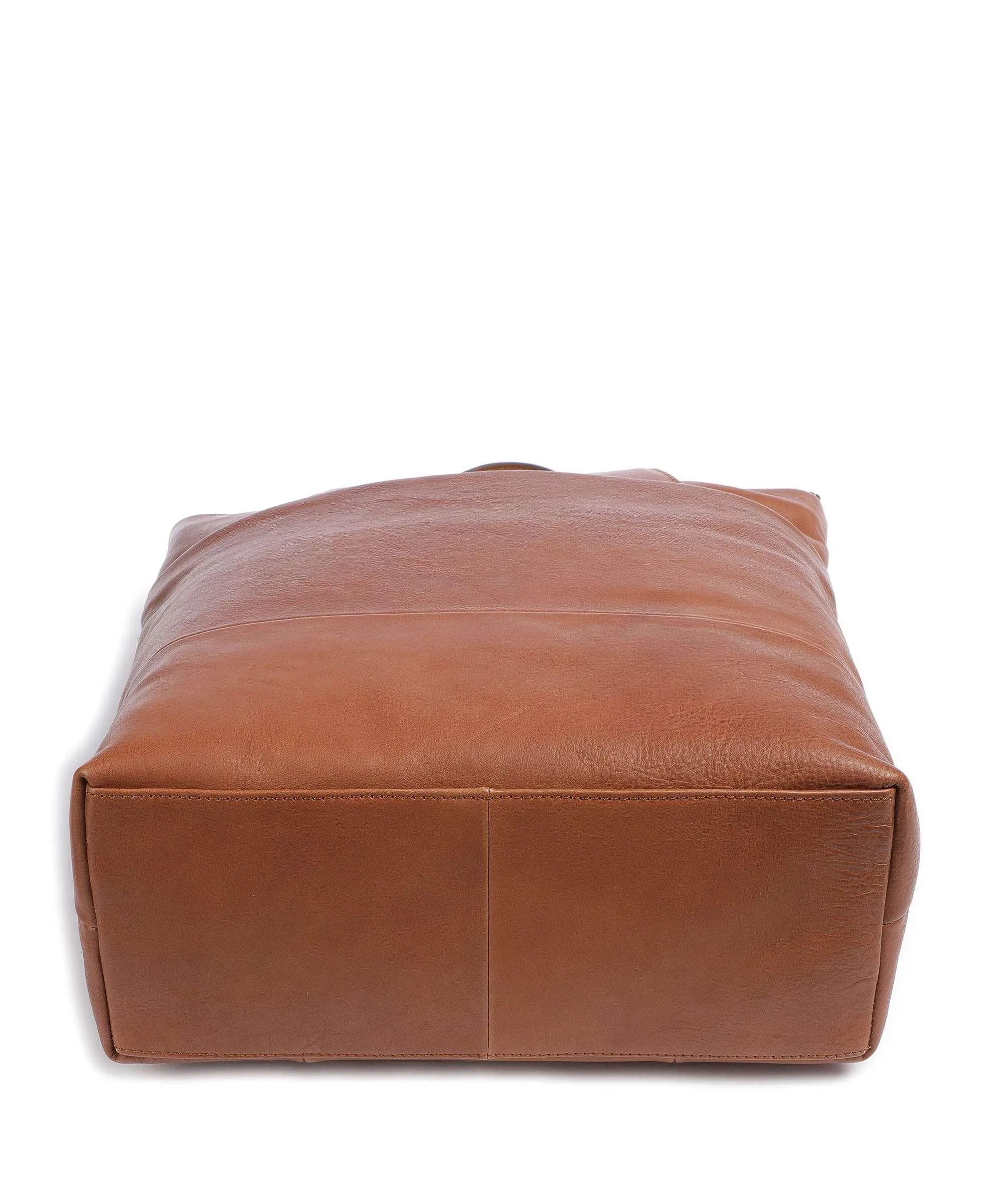  Leonhard Heyden Hamburg Borsa a mano 14″ morbida pelle bovina marrone  
