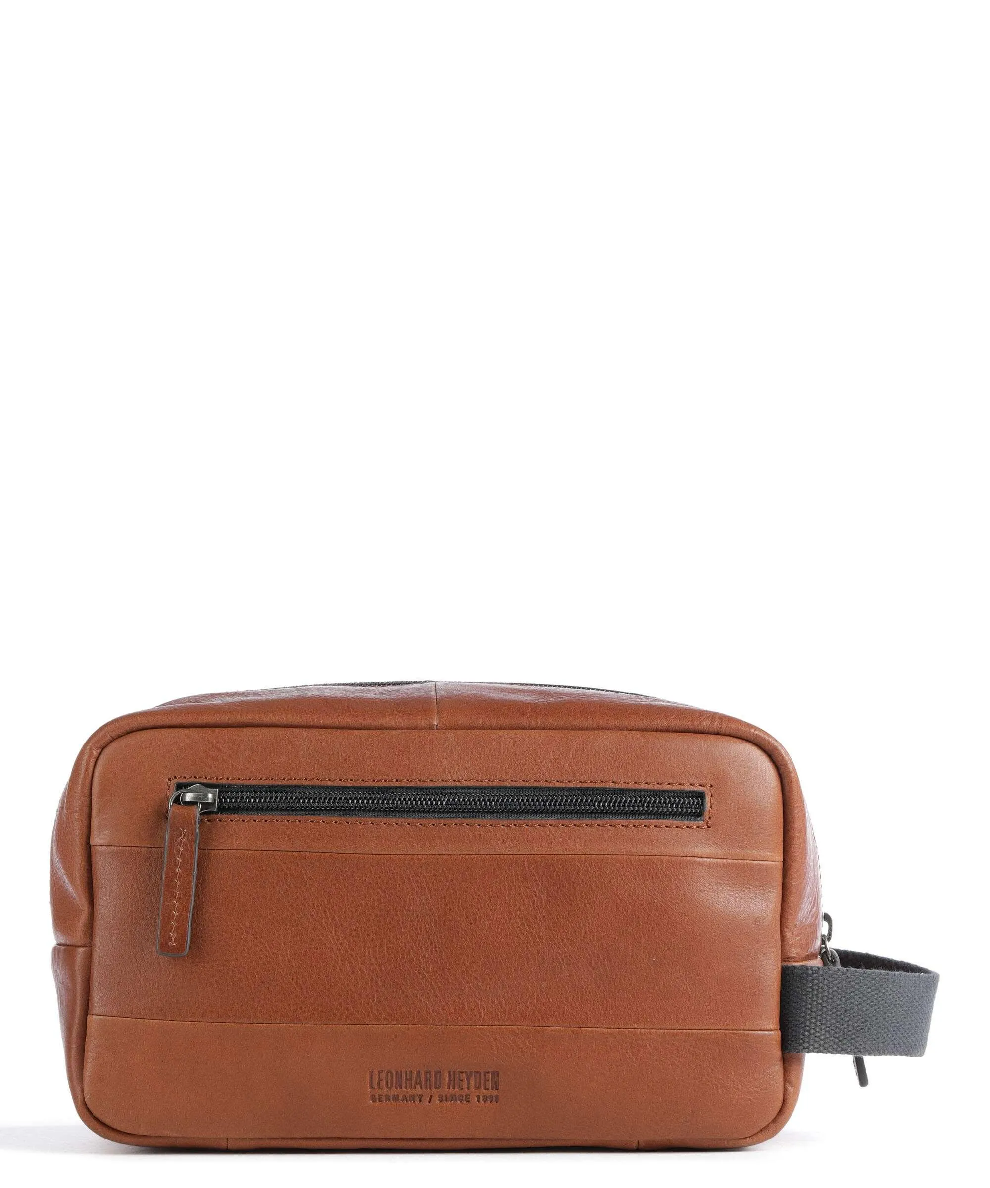  Leonhard Heyden Hamburg Borsa da toilette cognac 26 cm  
