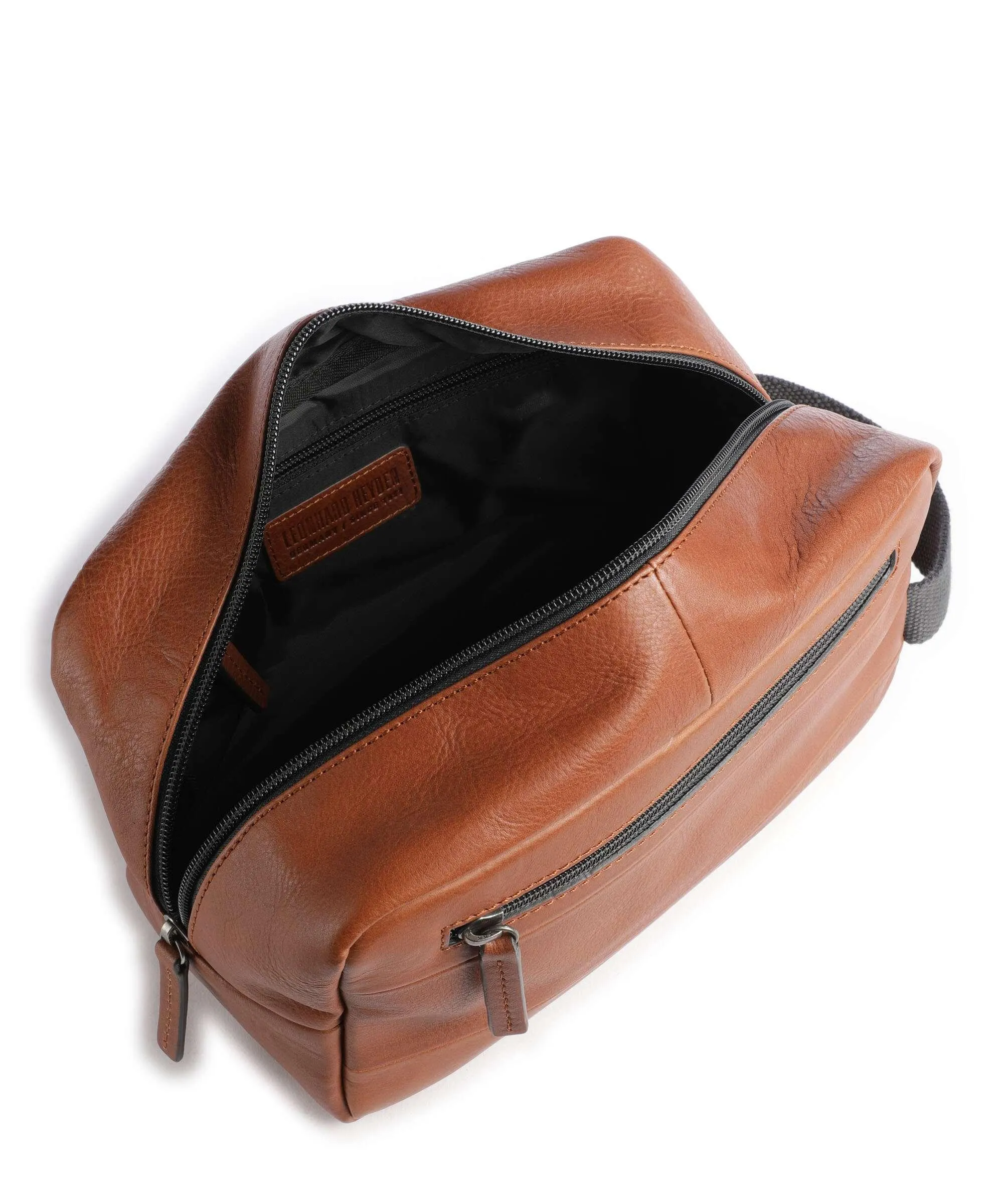  Leonhard Heyden Hamburg Borsa da toilette cognac 26 cm  