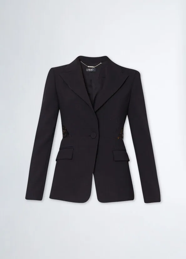 LIU JO MILANO Giacca donna inserti in pizzo GIACCA COU OUT PIZZO CA4122