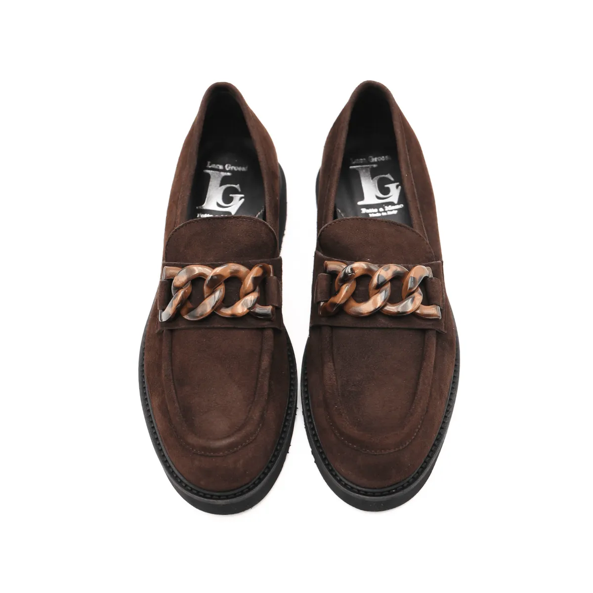 LUCA GROSSI MOCASSINO G882M CAMOSCIO MARRONE  