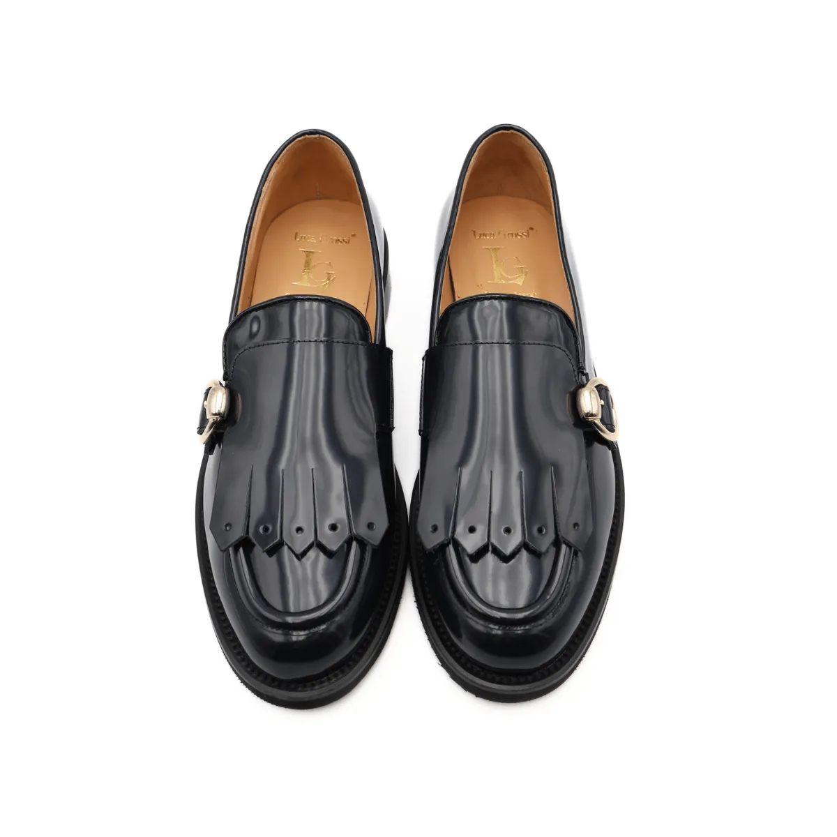 LUCA GROSSI MOCASSINO H485M SPAZZOLATO NERO  
