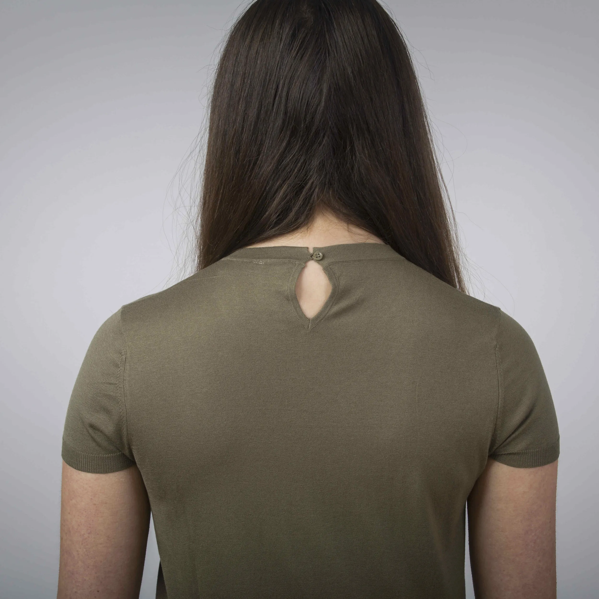 Maglia a mezza manica in seta e cotone