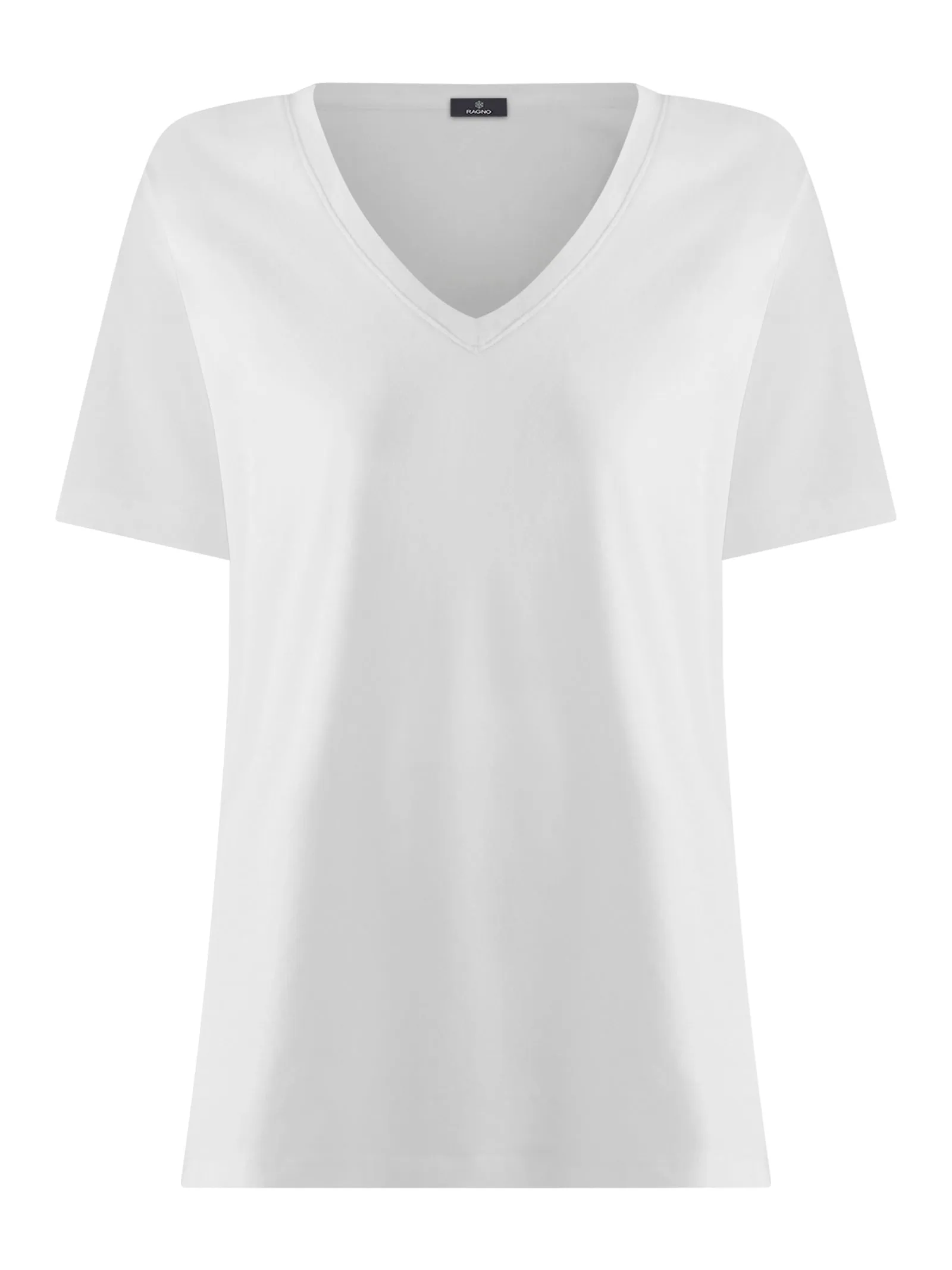 Maglietta con Scollo a V in Ultralight - Bianco