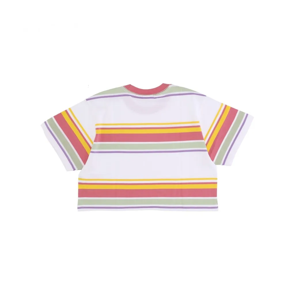 maglietta corta donna june stripes cropped tee PINK AMETHYST MULTI