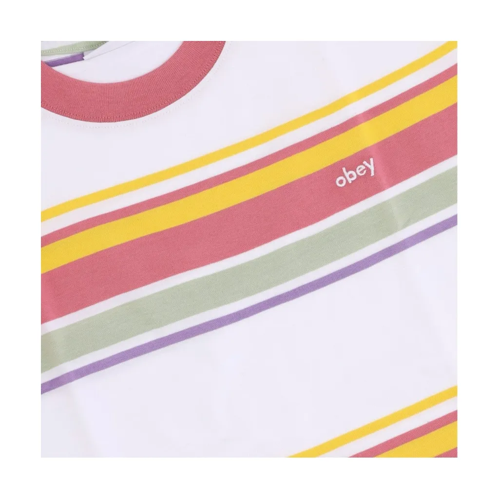 maglietta corta donna june stripes cropped tee PINK AMETHYST MULTI