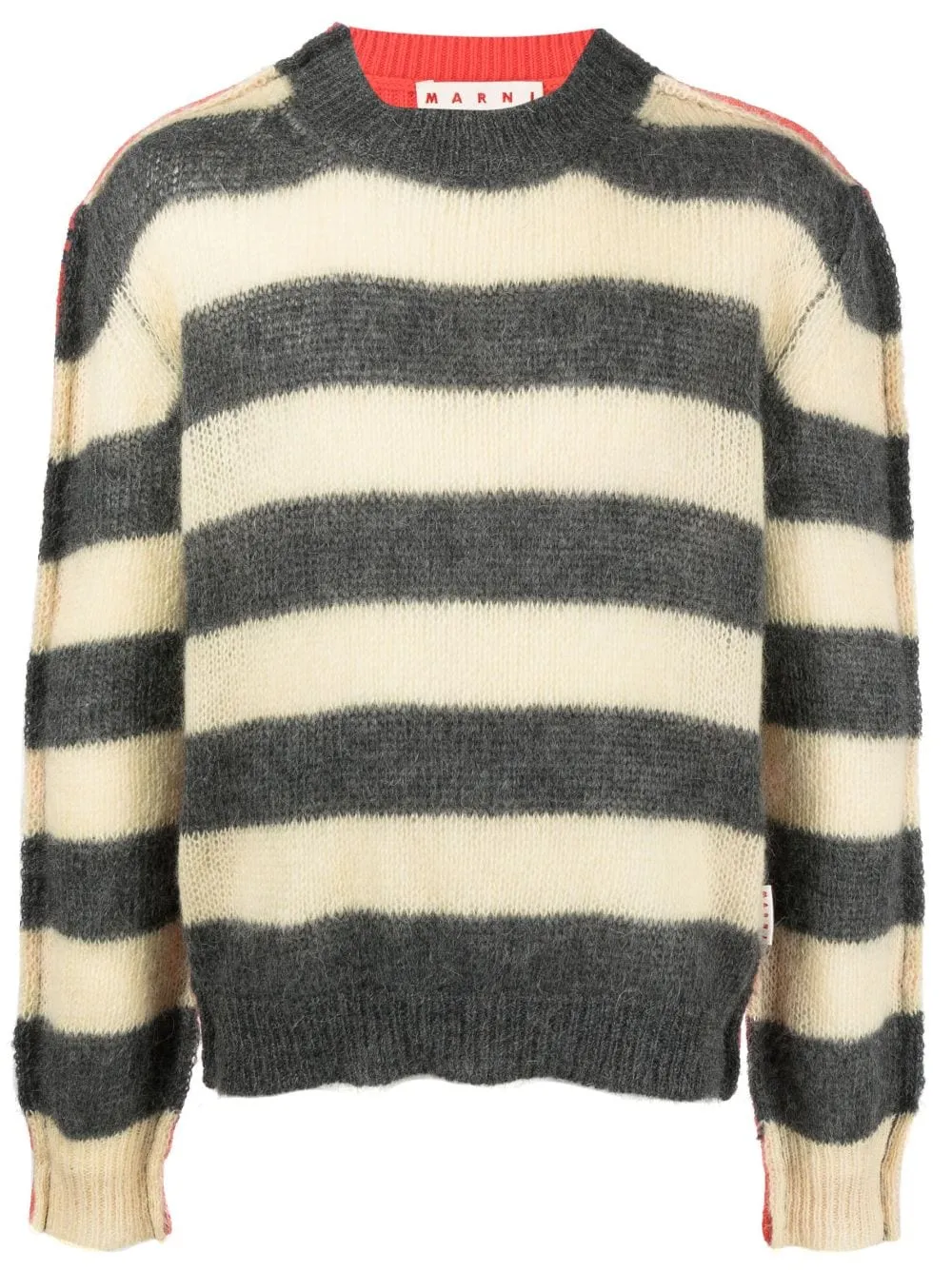 Maglione a righe in marrone e verde - uomo