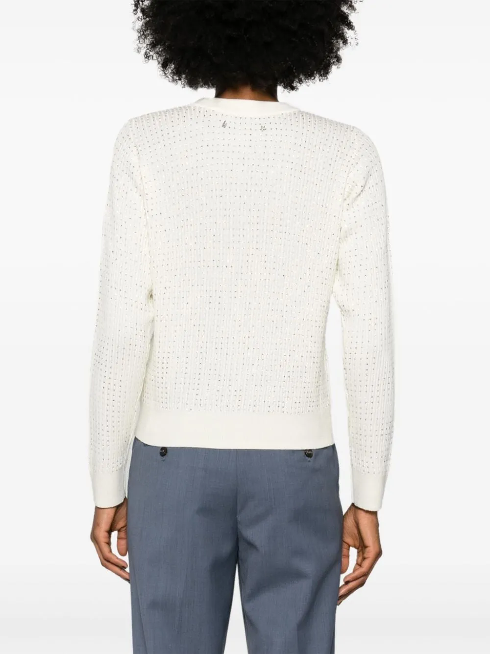 Maglione con cristalli in beige Golden Goose - donna