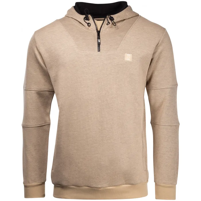 Maglione Gabbiano urban con zip e cappuccio Beige