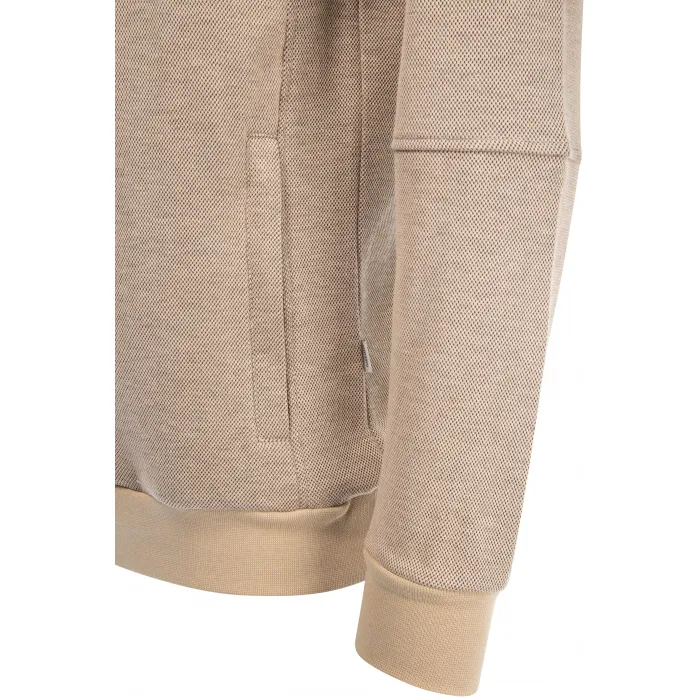 Maglione Gabbiano urban con zip e cappuccio Beige