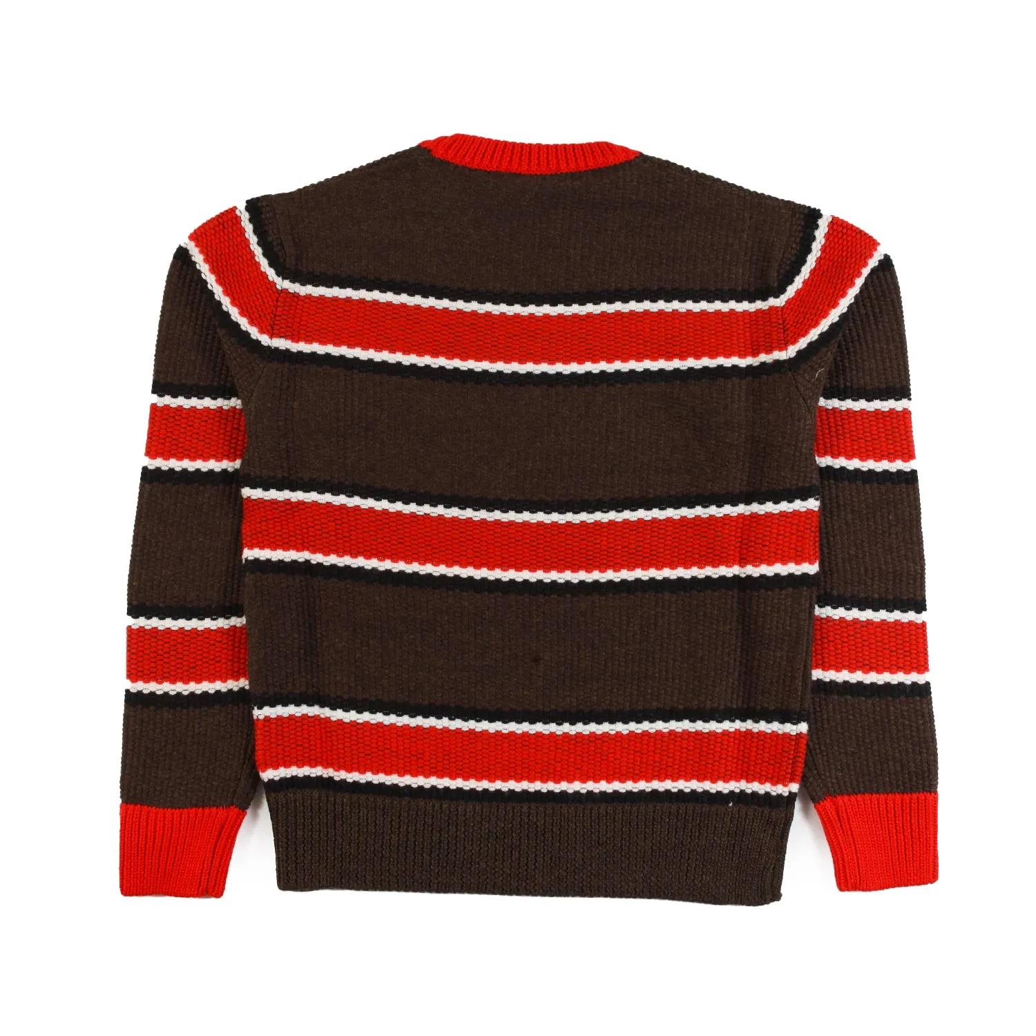 Maglione Marrone A Strisce Rosse Bambino E Ragazzo