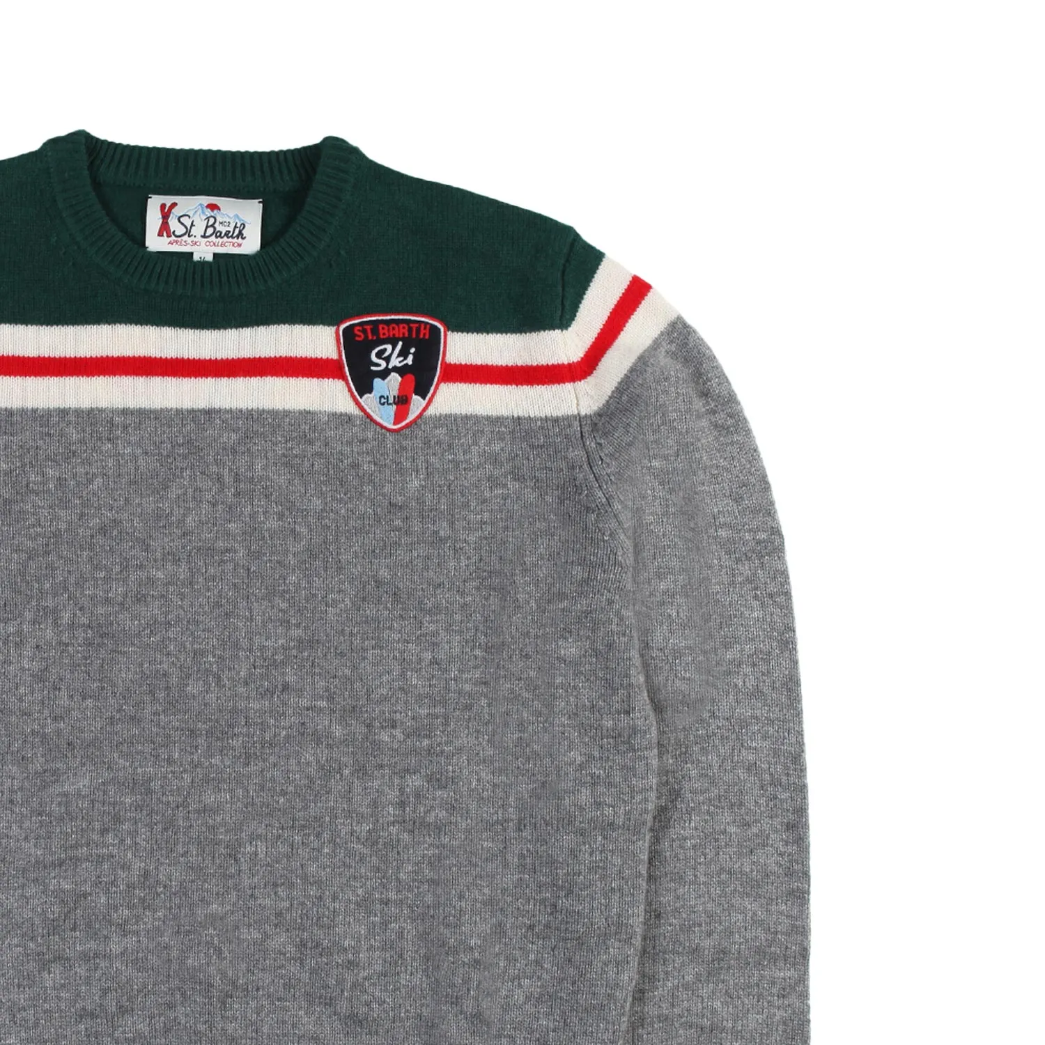 Maglione Mc2 Douglas Ski Bands Grigio E Verde