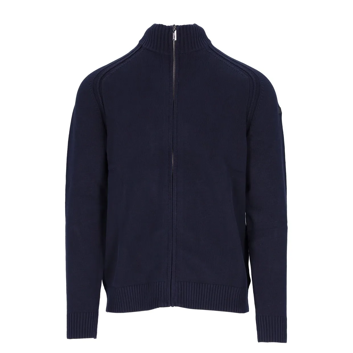 Maglione RRD Cotton Plain Full Zip Blu Scuro