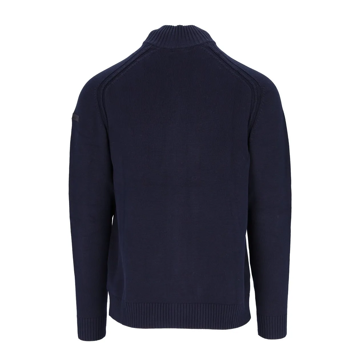 Maglione RRD Cotton Plain Full Zip Blu Scuro