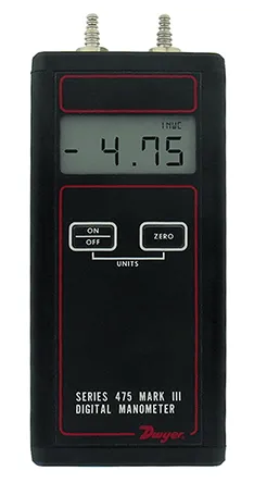 Manometro portatile Differenziale DWYER INSTRUMENTS 475-3-FM, 0psi → 7.22psi, con 2 porte