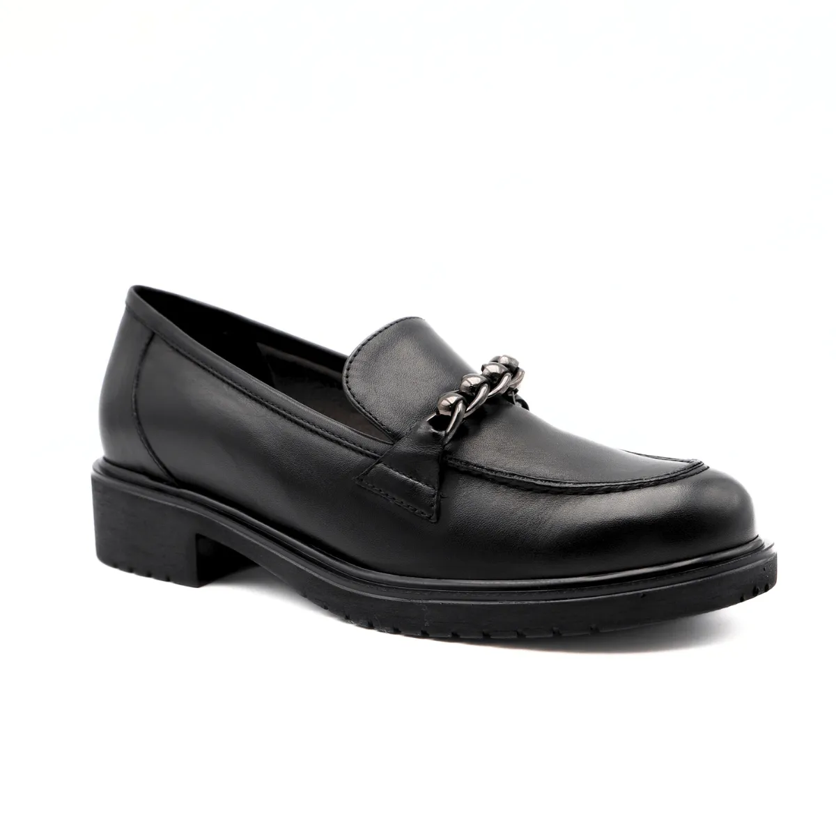 MELLUSO MOCASSINO R35523 CATENA NERO  