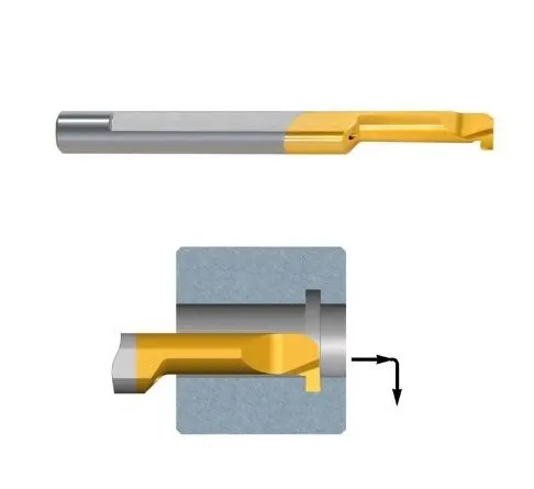 MGL7B2.0L22BMK Micro Bareno sinistro per scanalatura Tiny Tools Carmex in metallo duro BMK, fantina mobile