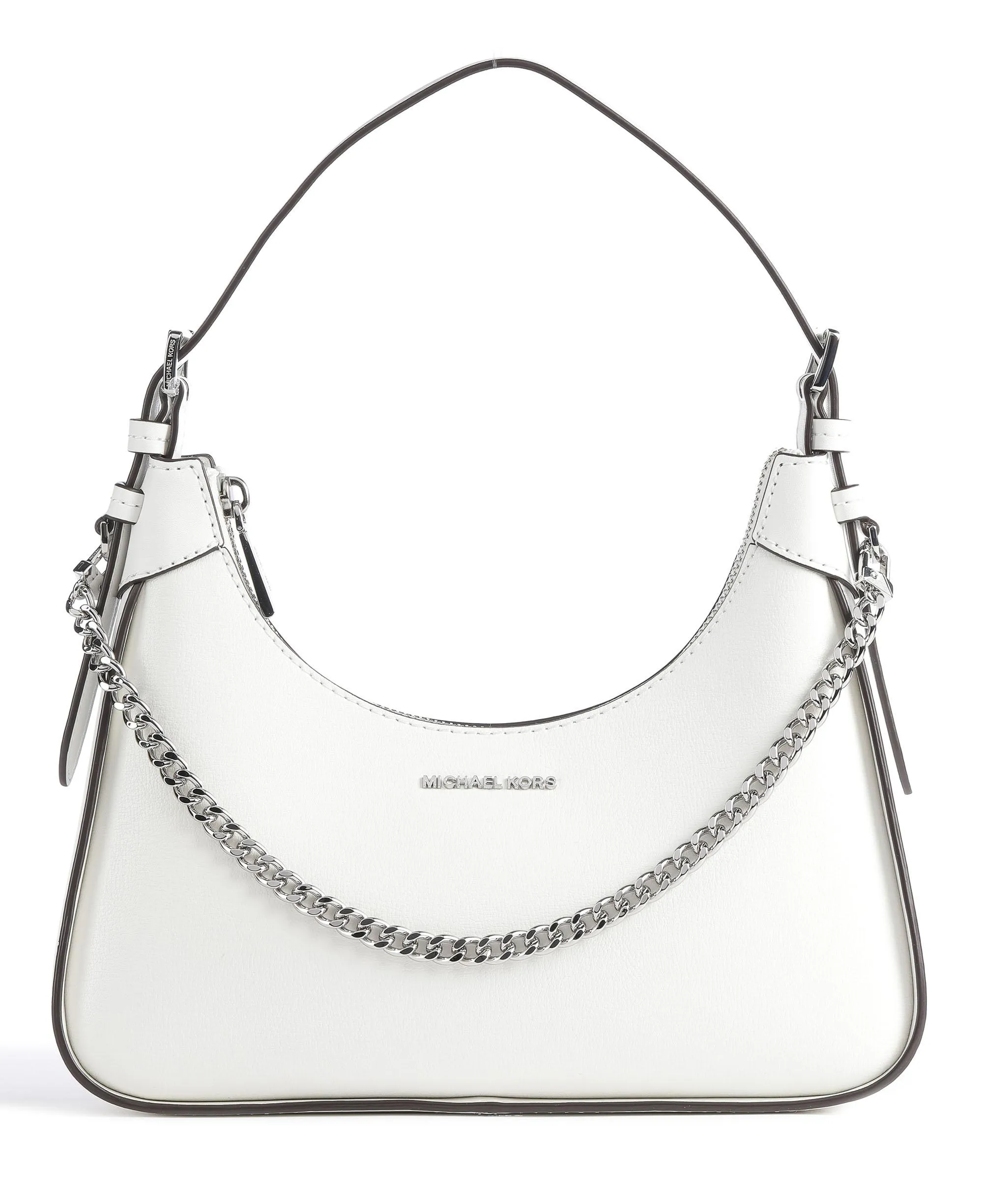  Michael Kors Wilma Borsa hobo pelle di vacchetta grana bianco  