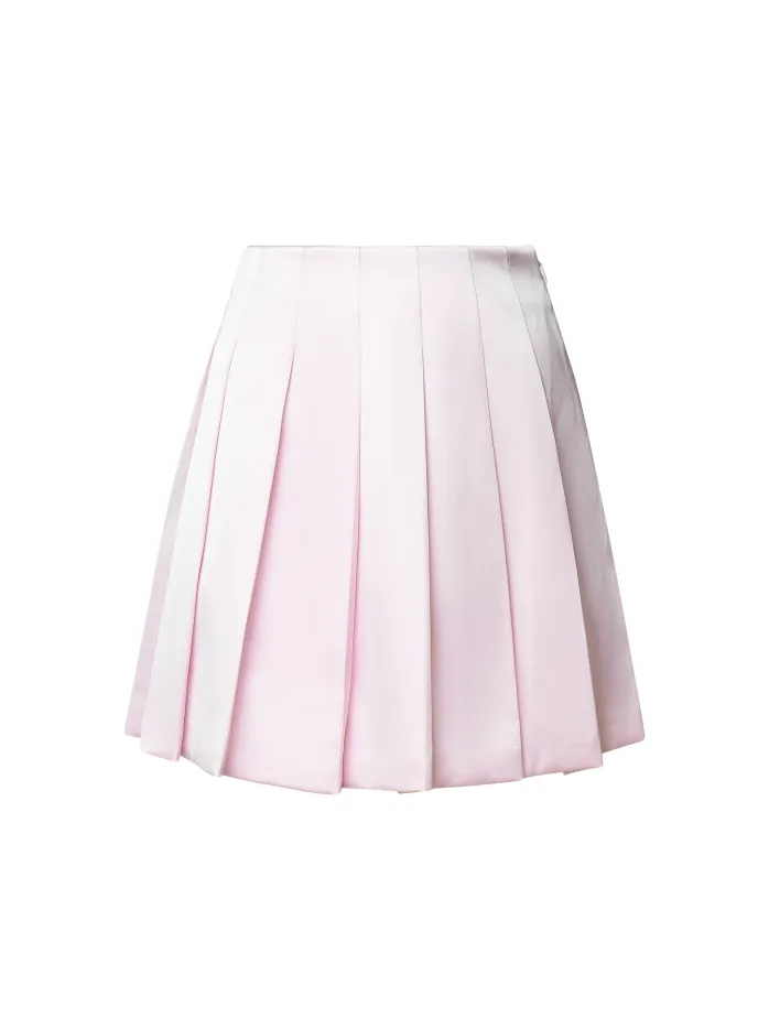 MINIGONNA IN SATIN CON PIEGHE