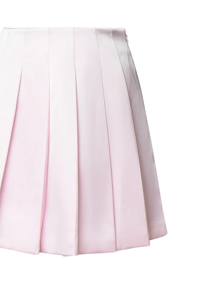 MINIGONNA IN SATIN CON PIEGHE
