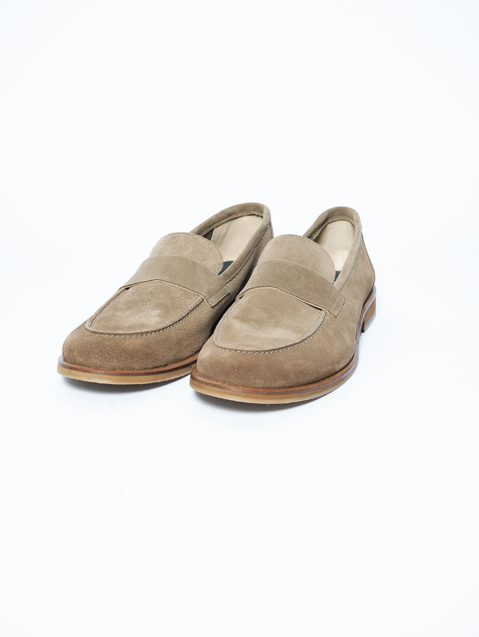 Mocassini in Suede Taupe