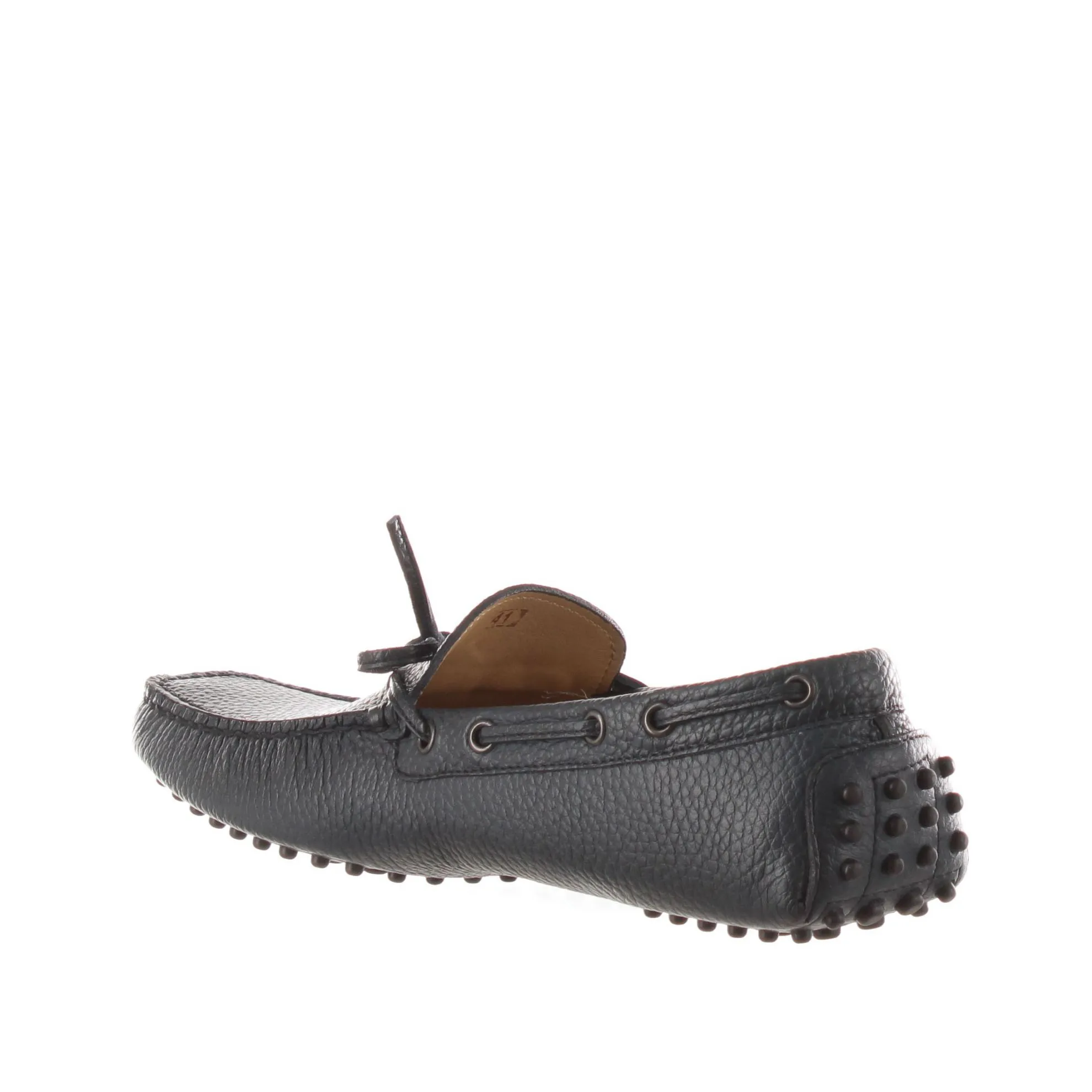 Mocassino gommino in pelle martellata