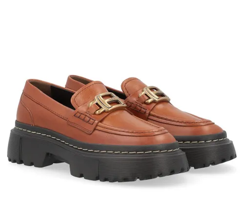 Mocassino Hogan H619 in pelle marrone