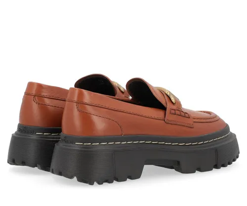 Mocassino Hogan H619 in pelle marrone