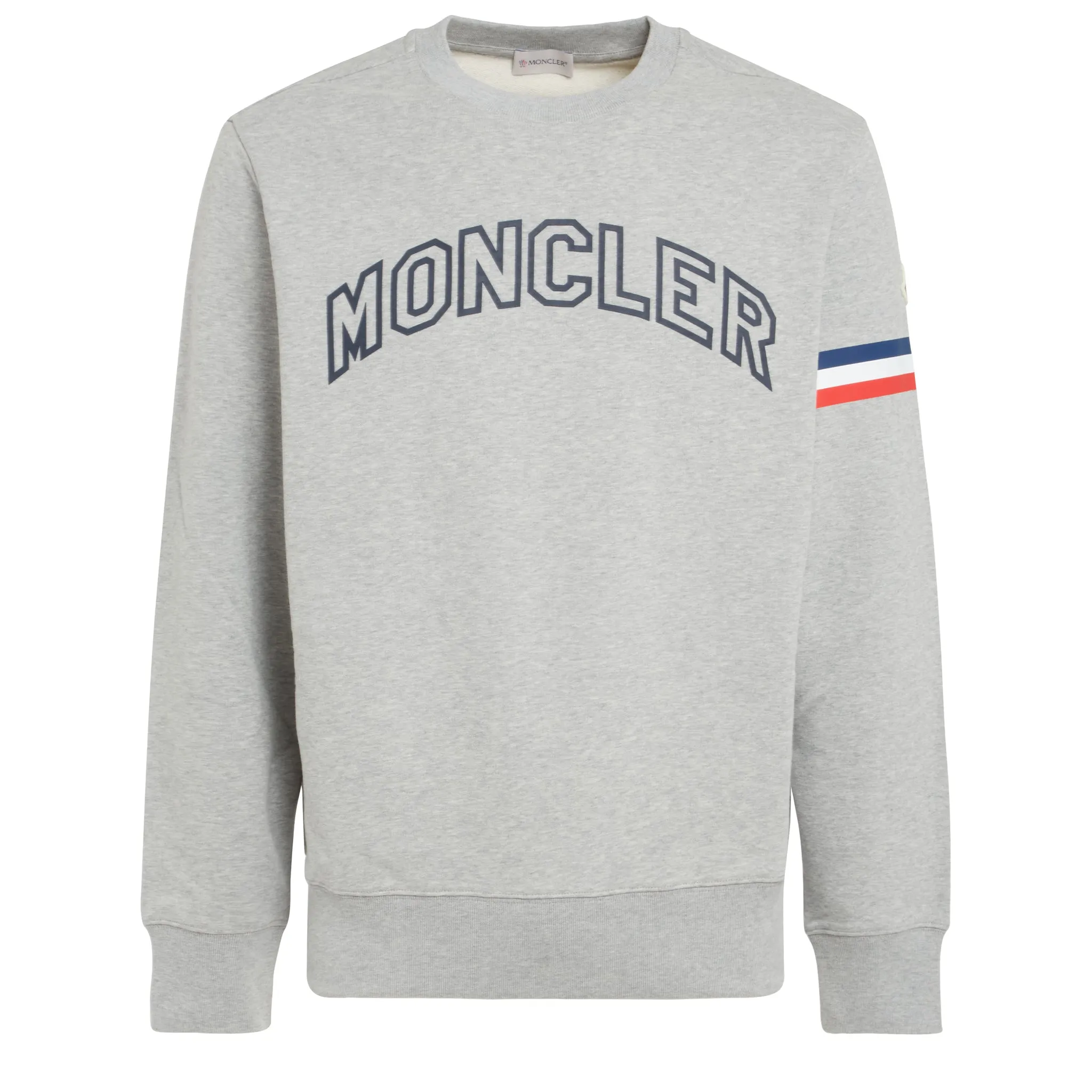 MONCLER  Felpa in cotone grigia