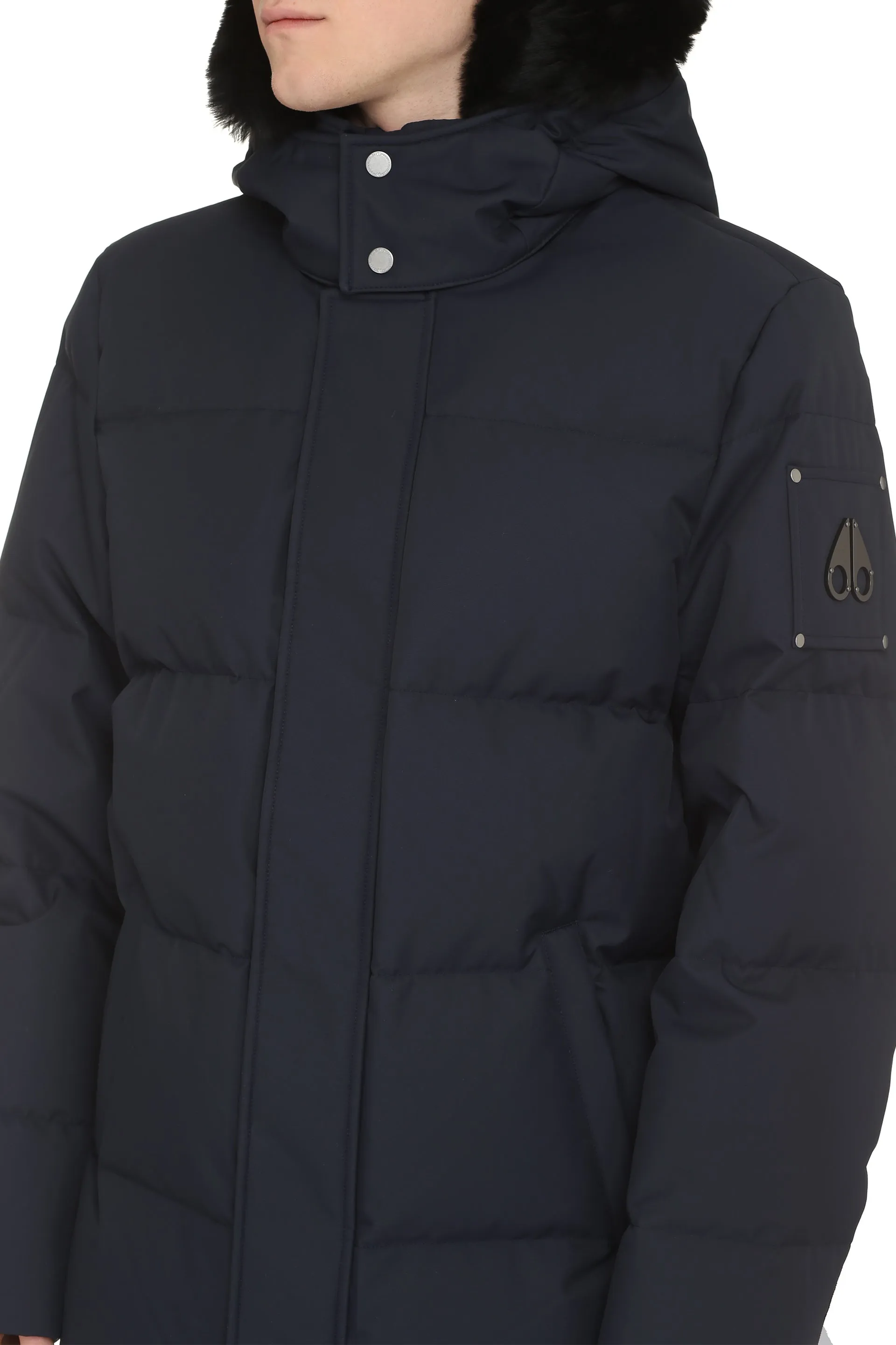 Moose Knuckles Piumino in nylon con cappuccio