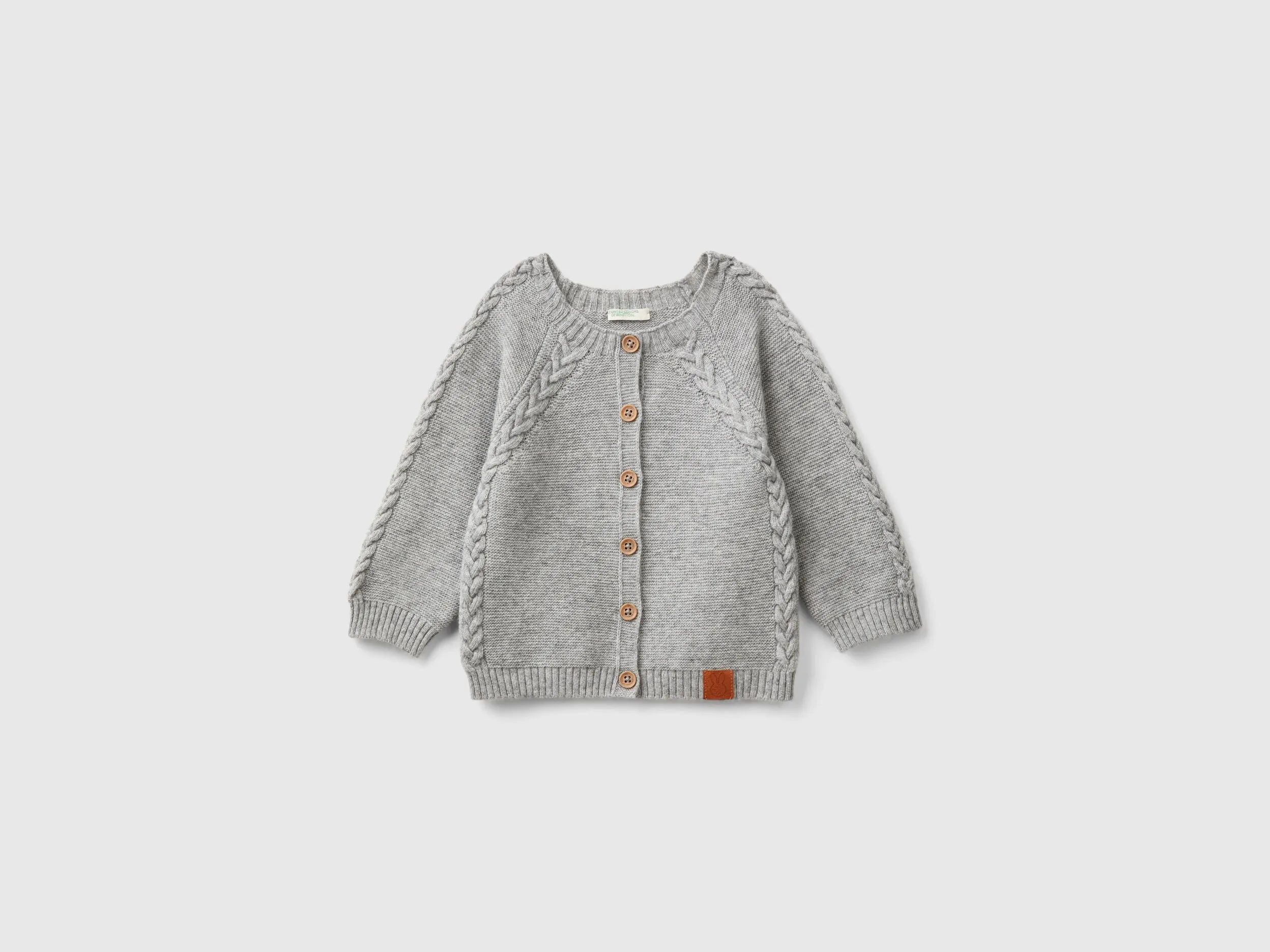 Nuovi arrivi Cardigan con trecce in misto lana riciclata