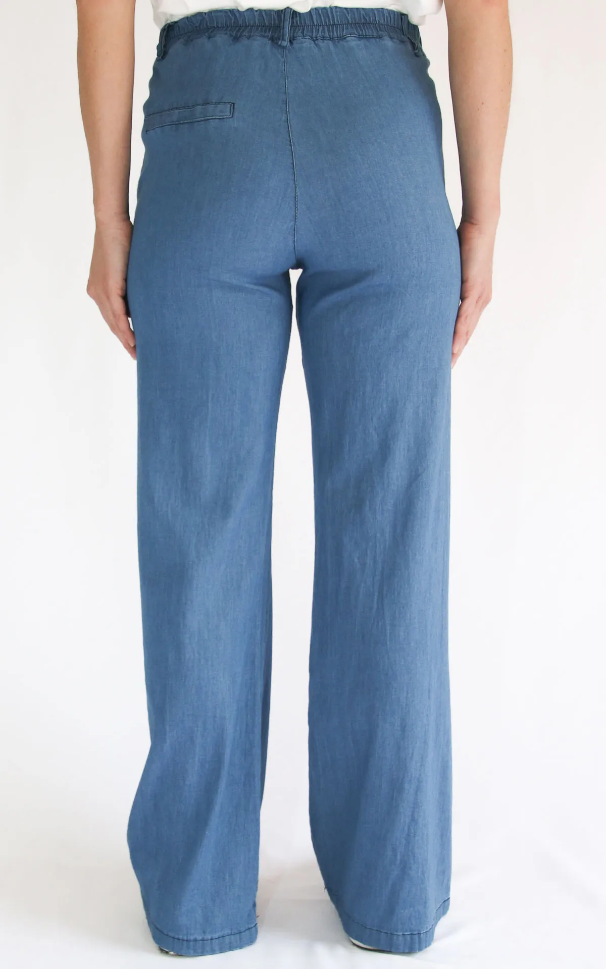 Off-on – Palazzo Betty chambray – Denim chiaro