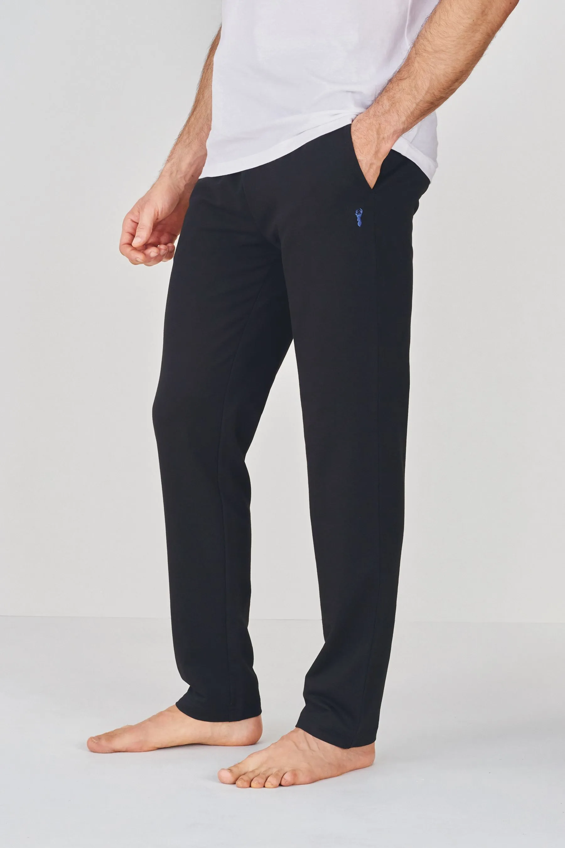 Orlo aperto nero/navy  - Pantaloni da jogging slim leggero
