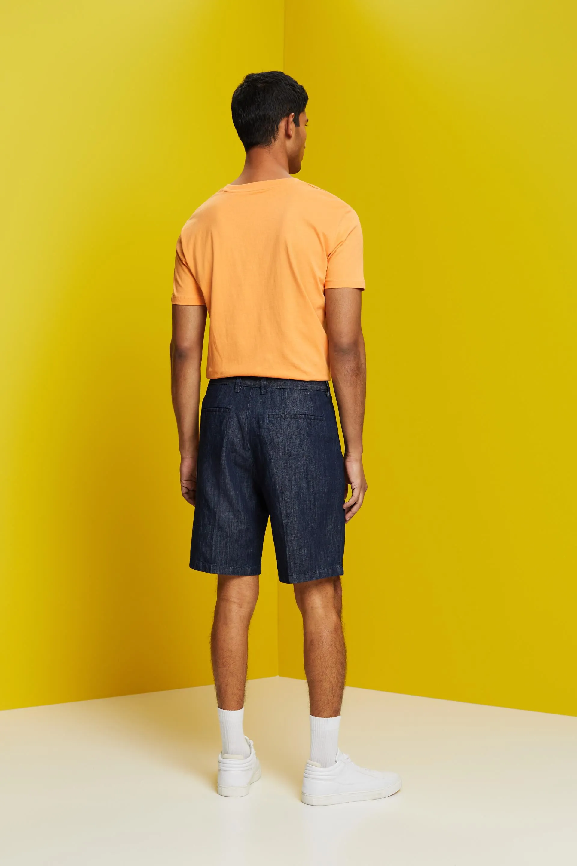 Pantaloncini chino in lino e cotone
