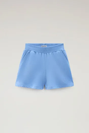 Pantaloncini da bambina in puro cotone felpato                                                                                  
