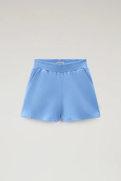 Pantaloncini da bambina in puro cotone felpato                                                                                  