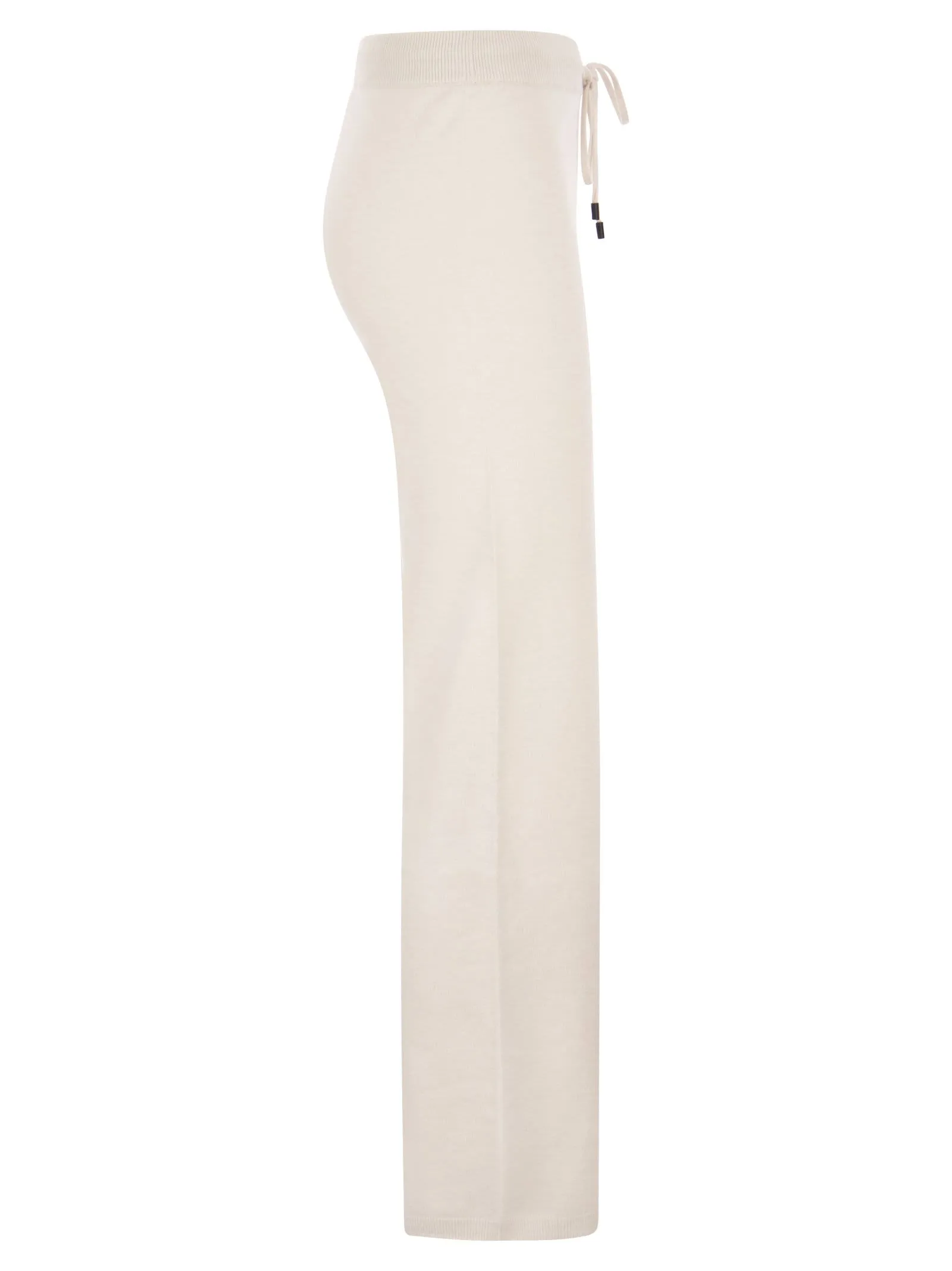 Pantalone in maglia di lana, seta e cashmere