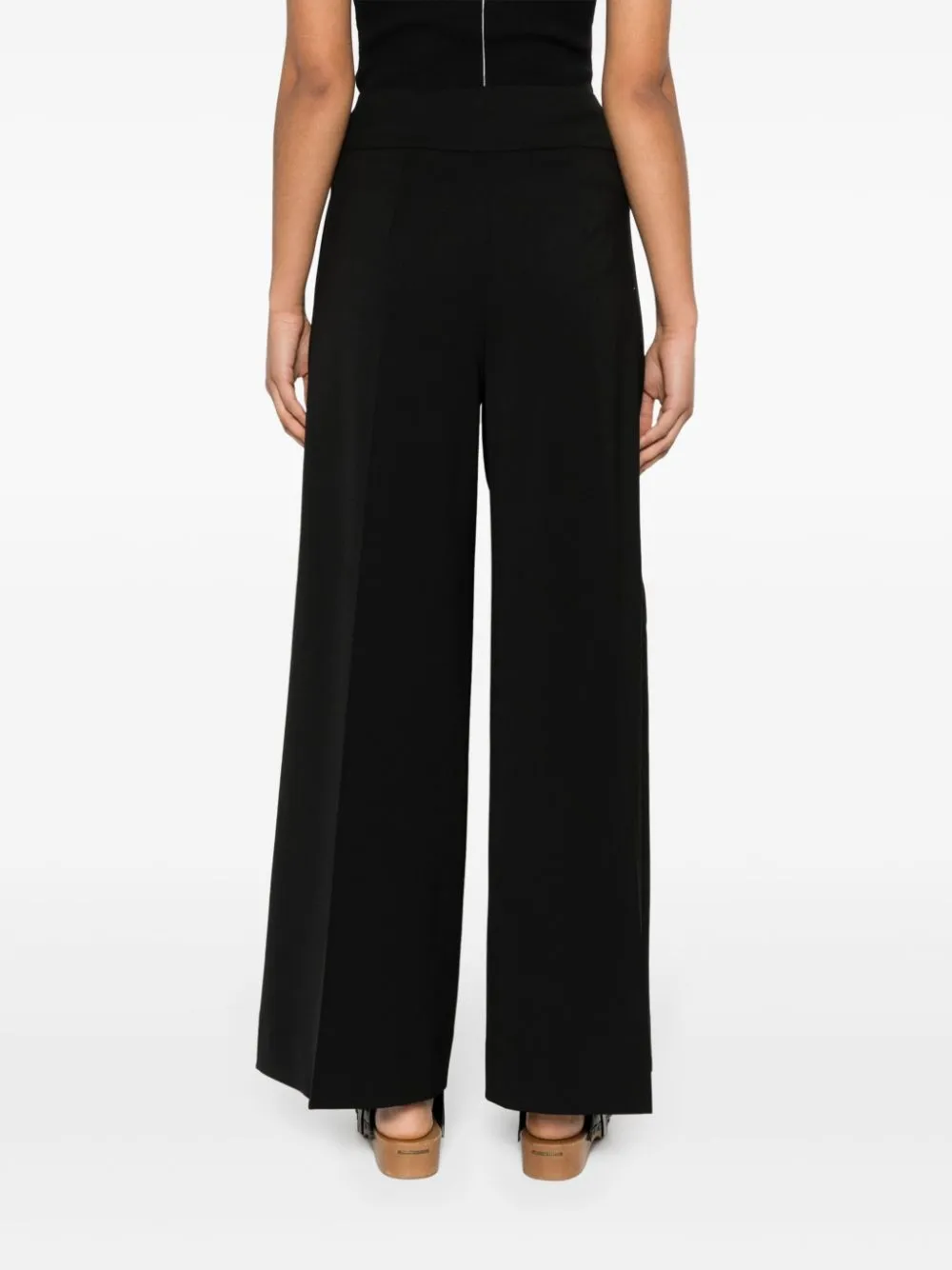 Pantaloni a gamba larga capera in nero - donna