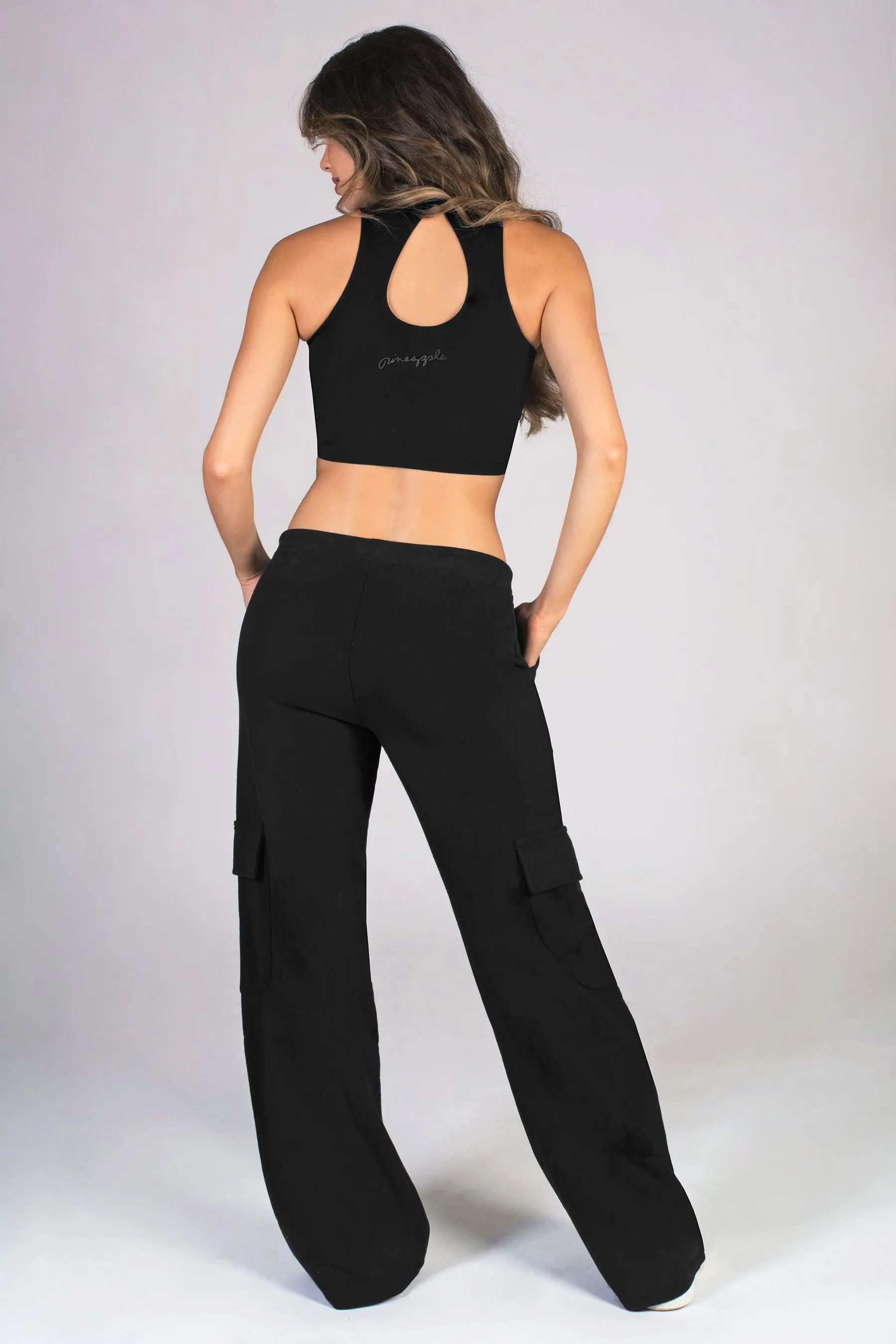 Pantaloni da jogging a gamba larga Donna cargo