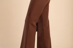 Pantaloni eleganti dal taglio dritto, marrone