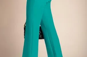 Pantaloni eleganti lunghi a gamba dritta, menta