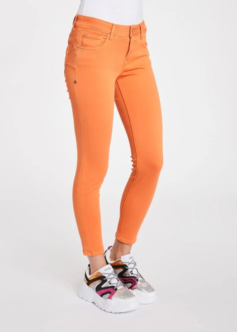 Pantaloni jeggings in cotone