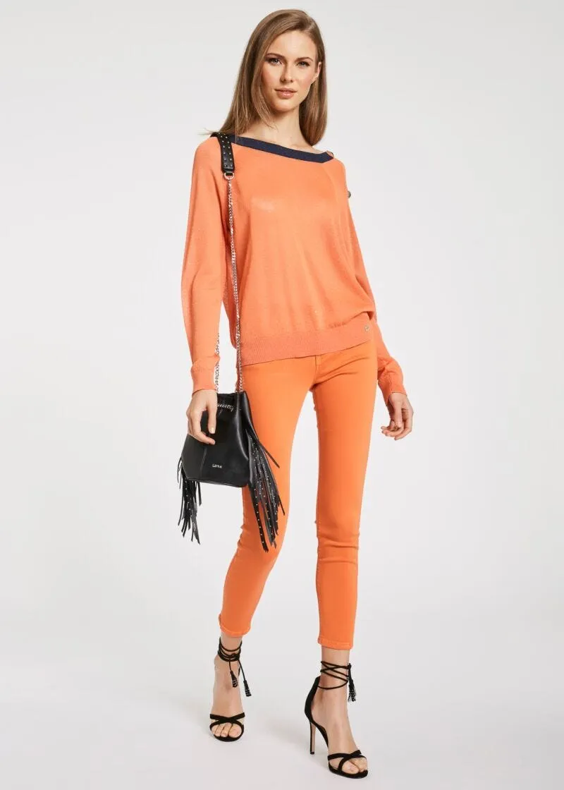 Pantaloni jeggings in cotone