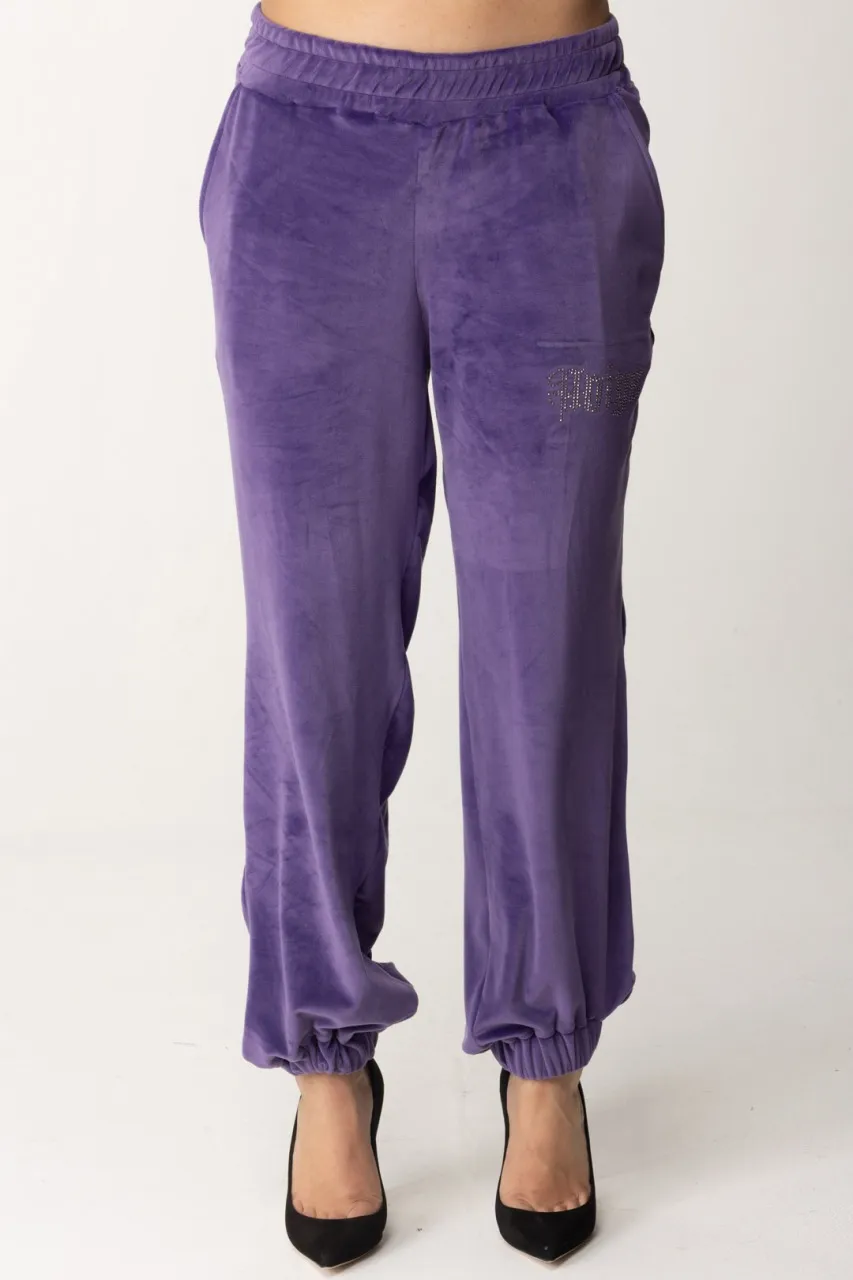 Pantaloni jogging in ciniglia PURPLE RAIN