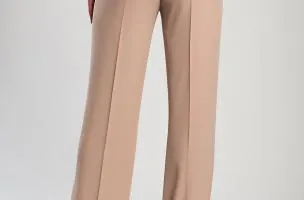 Pantaloni lunghi eleganti con gamba dritta, beige