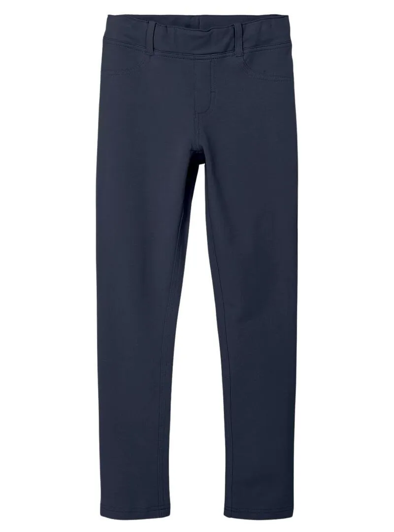 Pantaloni Name It Javi Solid Leggings Blu Navy Bambina